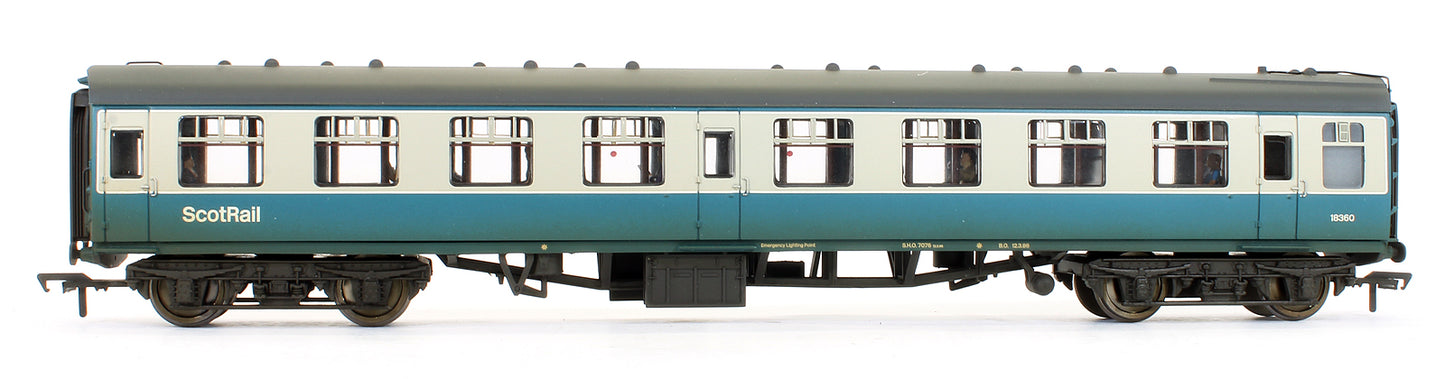 Pre-Owned 39-004 MK1 Coach Pack BR Blue & Grey with Scotrail Branding (Weathered Edition)