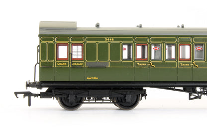 Pre-Owned SE&CR 60' Birdcage Brake Third Coach Southern Railway Olive Green '3446'