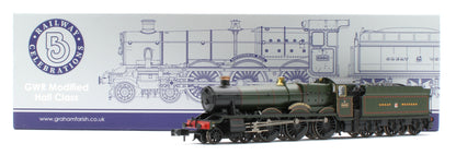 372-450SF GWR 'Modified Hall' 6960 'Raveningham Hall' GWR Lined Green (GW Crest) Steam Locomotive - DCC Sound