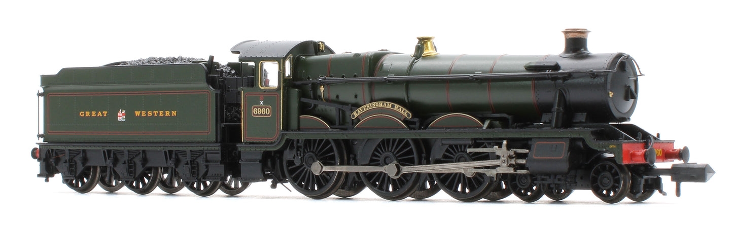 372-450SF GWR 'Modified Hall' 6960 'Raveningham Hall' GWR Lined Green (GW Crest) Steam Locomotive - DCC Sound