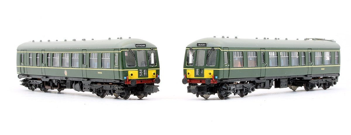 Pre-Owned 371-880 Class 108 BR Green Small Yellow Panel 2 Car DMU