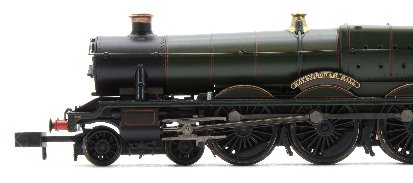 372-450SF GWR 'Modified Hall' 6960 'Raveningham Hall' GWR Lined Green (GW Crest) Steam Locomotive - DCC Sound