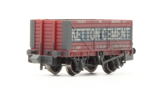 Pre-Owned 8 Plank Wagon 'Ketton Cement' Red S88- Weathered