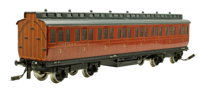 Pre-Owned Set of 3x GER 1st / 3rd Class Clerestory Coaches