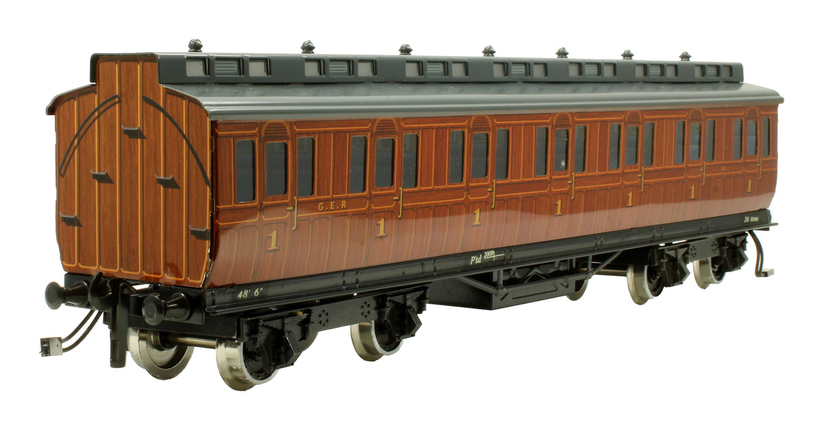 Pre-Owned Set of 3x GER 1st / 3rd Class Clerestory Coaches