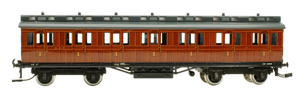 Pre-Owned Set of 3x GER 1st / 3rd Class Clerestory Coaches