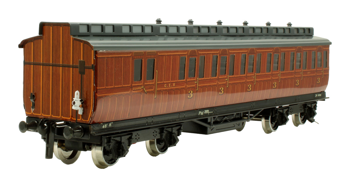 Pre-Owned Set of 3x GER 1st / 3rd Class Clerestory Coaches