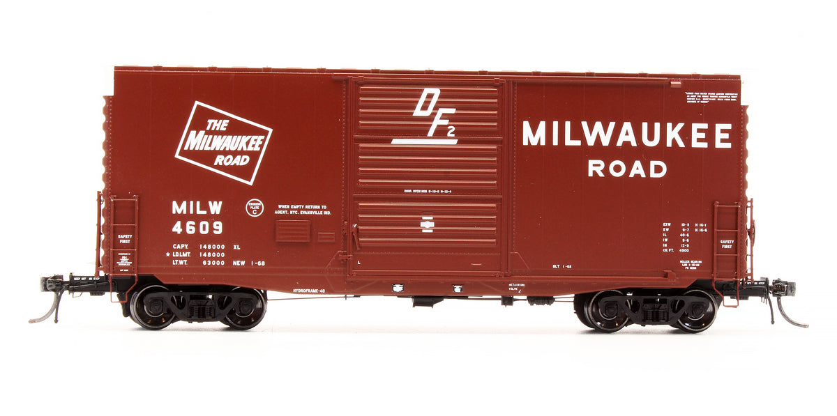 Pre-Owned 18013-01 PS-1 40' Mini-Hy Cube Box Car Milwauke Road "Original 1968 DF2" - Road #4609