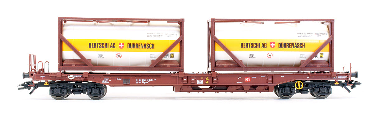 Pre-Owned Set Of 3 DBAG Flat Cars With Containers