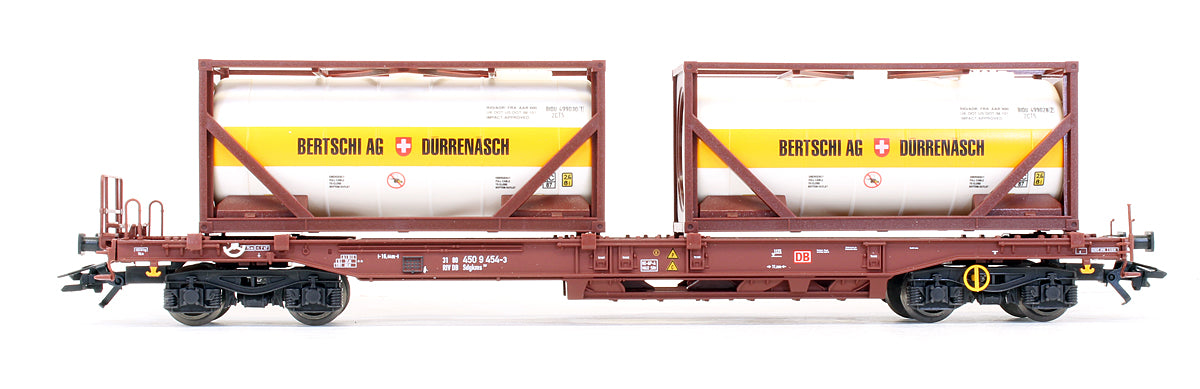 Pre-Owned Set Of 3 DBAG Flat Cars With Containers