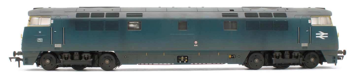 4D-003-020D Bespoke Weathered Class 52 Western Trooper BR Blue Full Yellow Ends D1033 Diesel Locomotive - DCC Fitted