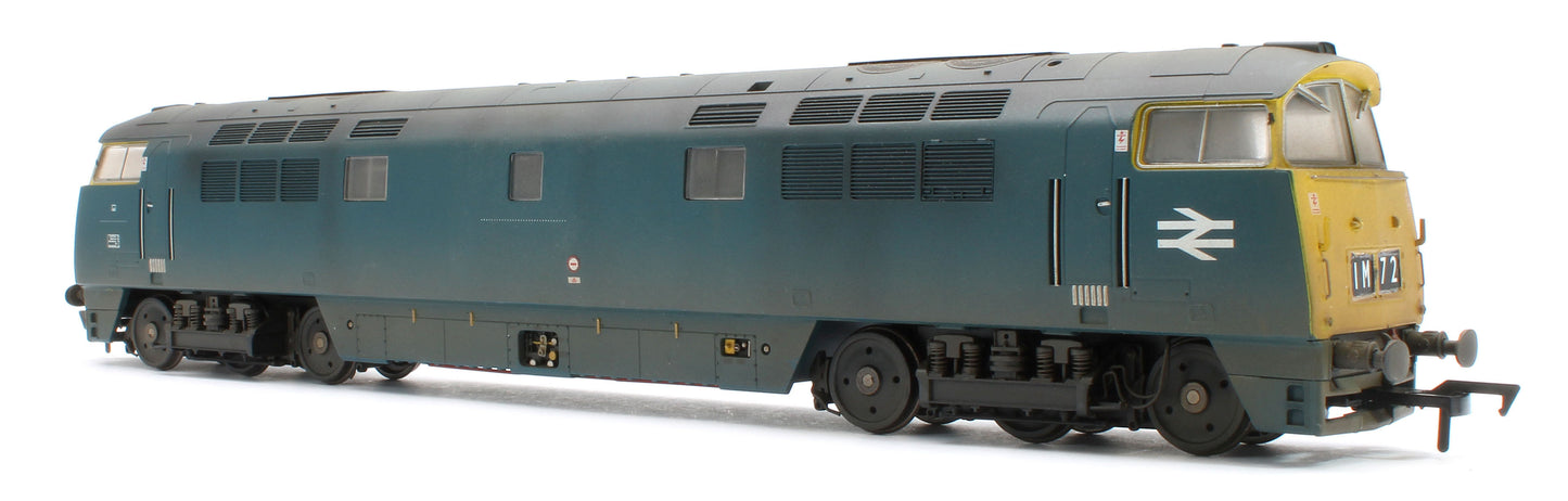 4D-003-020D Bespoke Weathered Class 52 Western Trooper BR Blue Full Yellow Ends D1033 Diesel Locomotive - DCC Fitted
