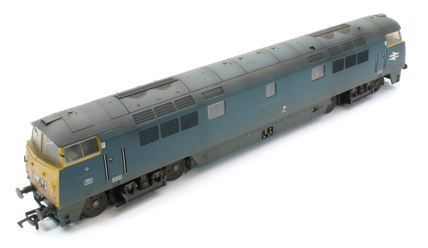 4D-003-020D Bespoke Weathered Class 52 Western Trooper BR Blue Full Yellow Ends D1033 Diesel Locomotive - DCC Fitted