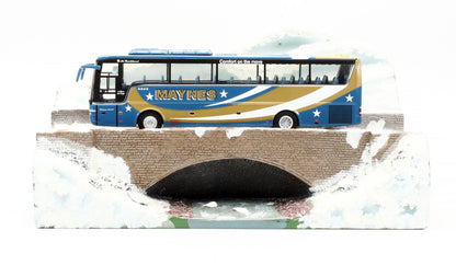 Pre-Owned OM45908 Van Hool T9 And Cold Cast Diorama Maynes Of Buckie