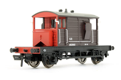 Pre-Owned 38-403 SR Pill Box Brake Van SR Brown Grey Roof