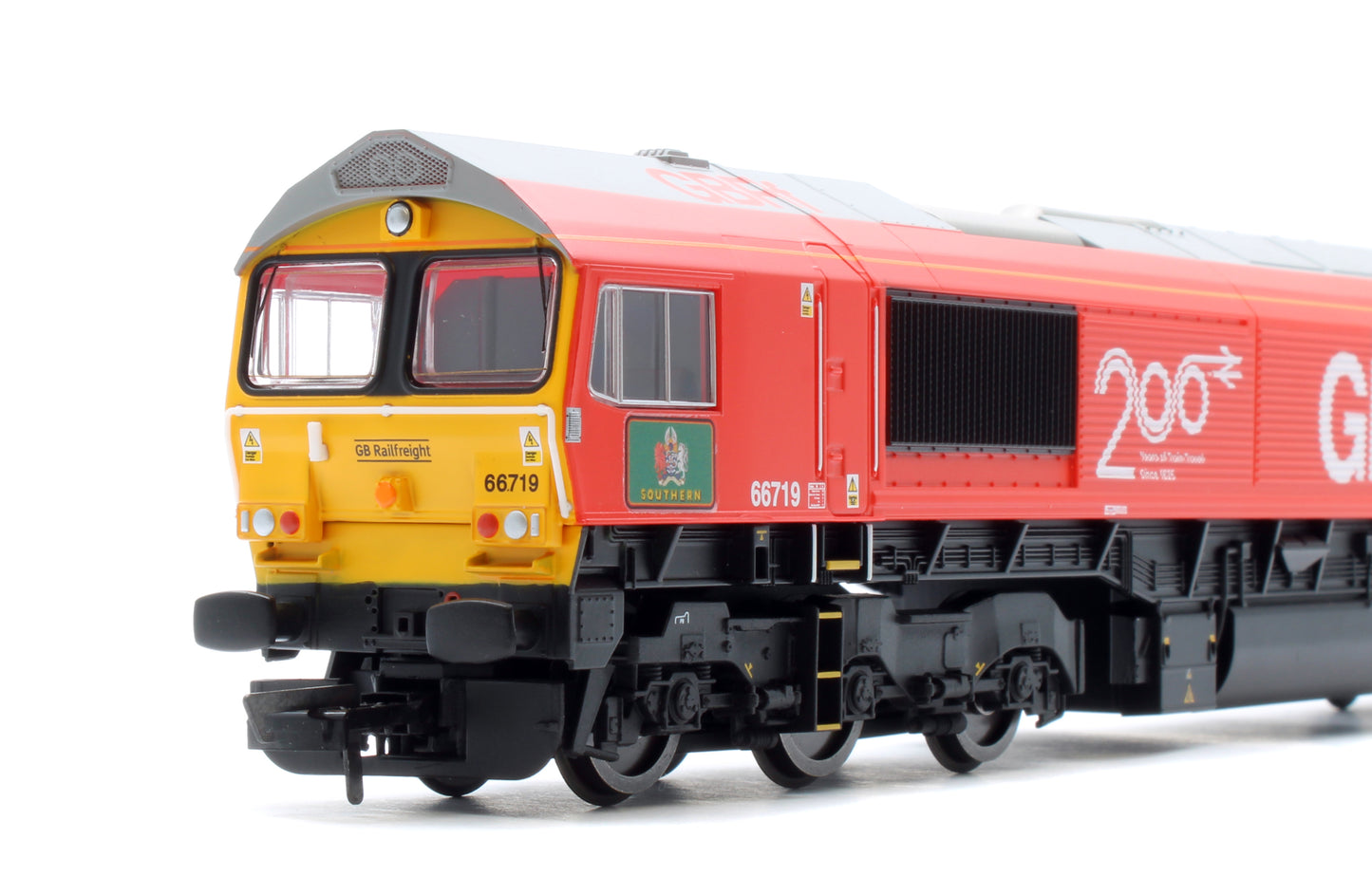 R30550 RailRoad Plus GBRf Class 66 Railway 200 'Michael Portillo' 66719 Diesel Locomotive