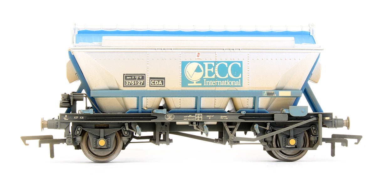 Pre-Owned Set Of 3 China Clay (CDA) Hopper Wagons - Weathered