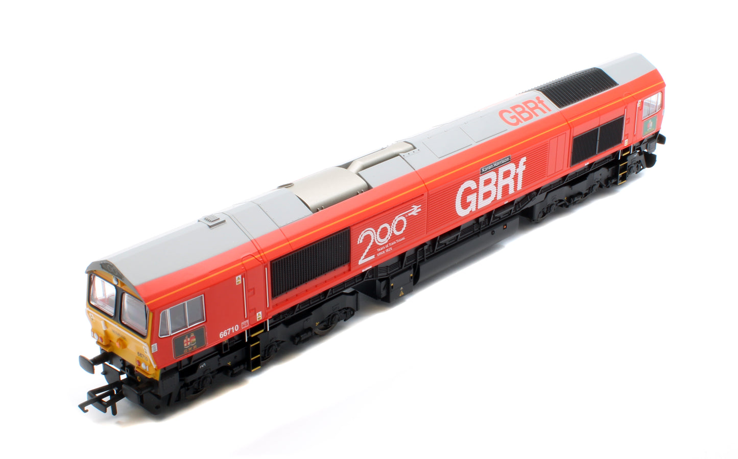 R30549TXS RailRoad Plus GBRf Class 66 Railway 200 'Karen Harrison' 66710 Diesel Locomotive - DCC Sound