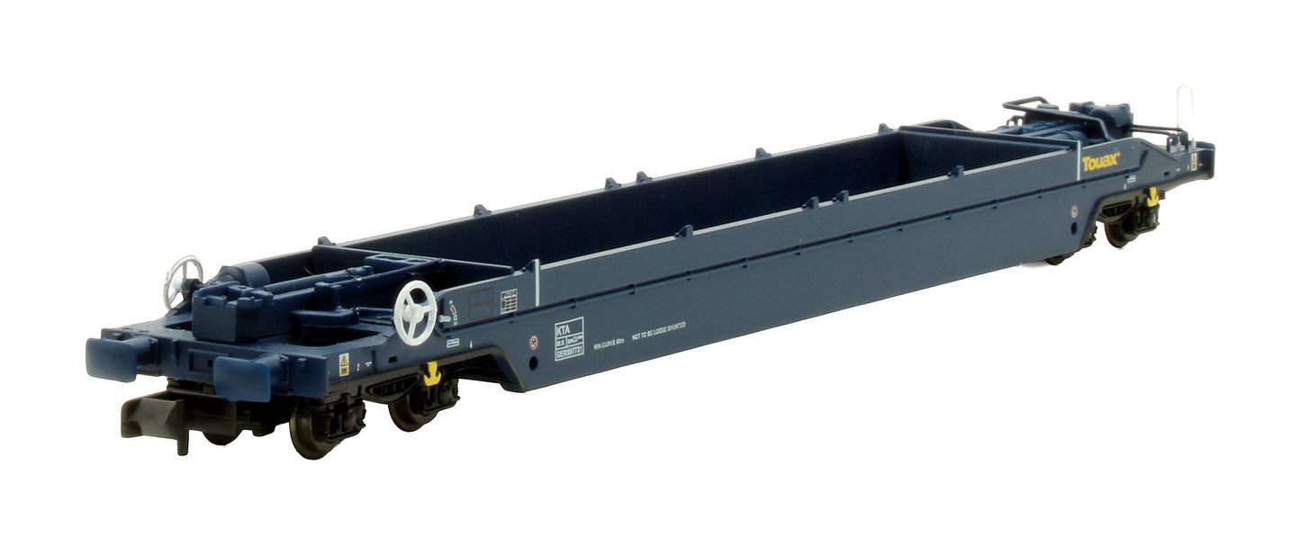 Pre-Owned GERS97703 Touax Livery KTA Intermodal Pocket Wagon Container Flat