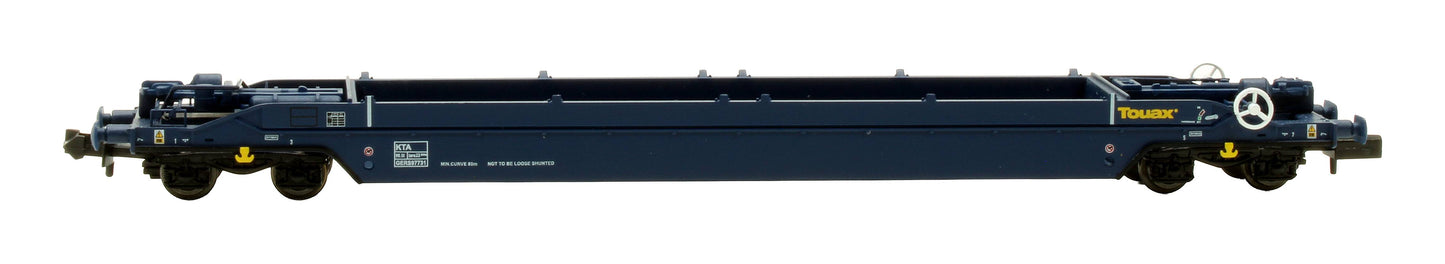 Pre-Owned GERS97703 Touax Livery KTA Intermodal Pocket Wagon Container Flat
