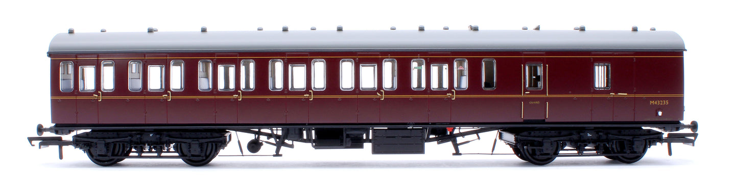 BR Mk1 57' Non-Gangway Coach - BS - Lined Maroon  (Low position) M43235