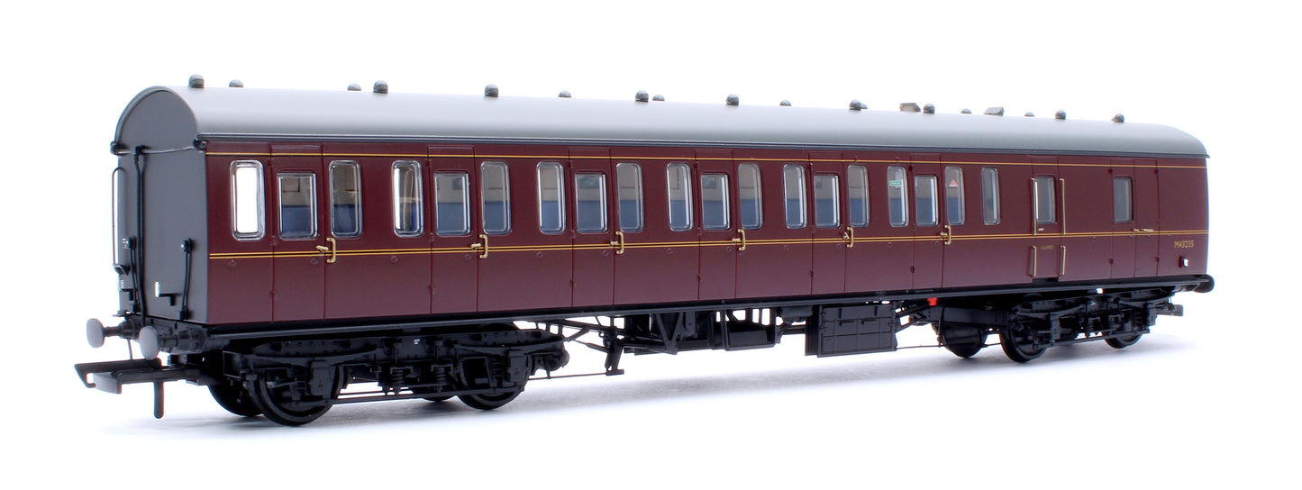 BR Mk1 57' Non-Gangway Coach - BS - Lined Maroon  (Low position) M43235