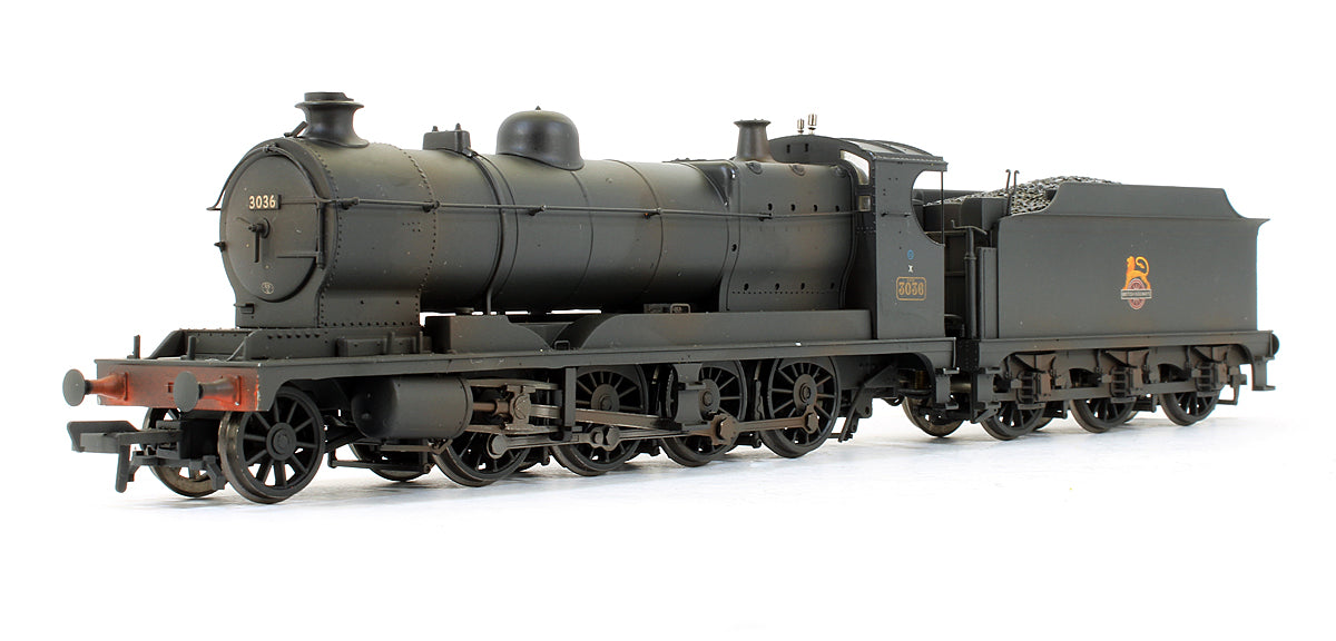 31-128 Pre-Owned 3000 Class Rod 3036 BR Black Early Emblem Steam Locomotive (Weathered) - DCC Fitted