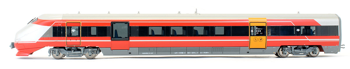 Norsk Modelljernbane Pre-Owned NSB BM 73 EMU Silver / Red Version 4 Car Set  - DCC Fitted – Rails of Sheffield