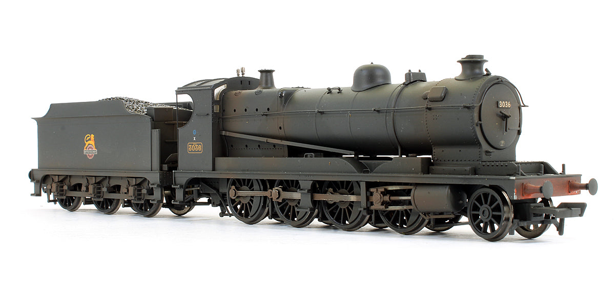 31-128 Pre-Owned 3000 Class Rod 3036 BR Black Early Emblem Steam Locomotive (Weathered) - DCC Fitted