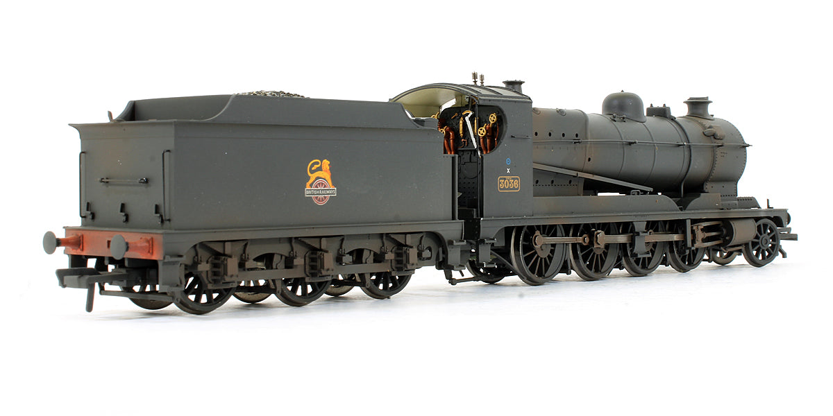 31-128 Pre-Owned 3000 Class Rod 3036 BR Black Early Emblem Steam Locomotive (Weathered) - DCC Fitted
