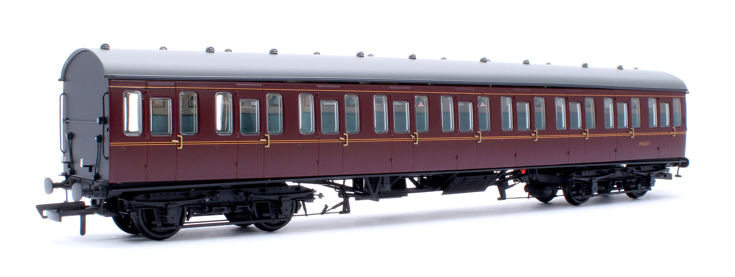 BR Mk1 57' Non-Gangway Coach - S - Lined Maroon  (Low position) M46071
