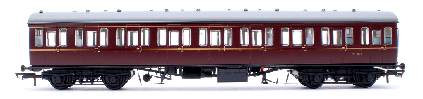 BR Mk1 57' Non-Gangway Coach - S - Lined Maroon  (Low position) M46071