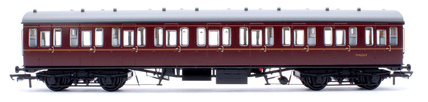 BR Mk1 57' Non-Gangway Coach - S - Lined Maroon  (Low position) M46069