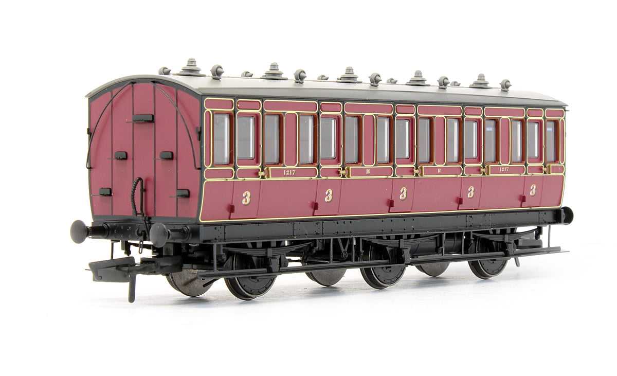 Pre-Owned 6 Wheel Brake 3rd In Midland Railway Crimson Lake No.1217