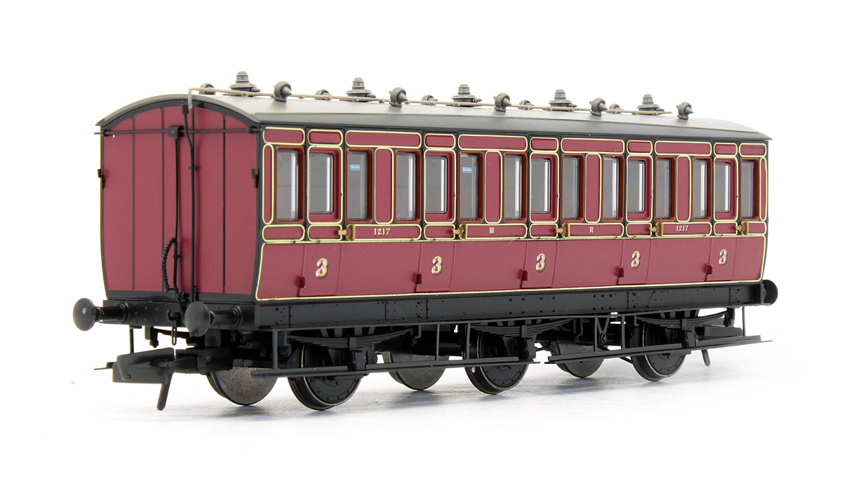Pre-Owned 6 Wheel Brake 3rd In Midland Railway Crimson Lake No.1217