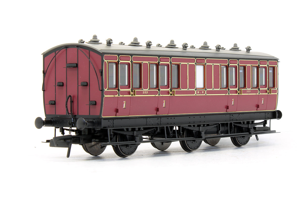 Pre-Owned H4-6F-1201 6 Wheel 1st In Midland Railway Crimson Lake No.333