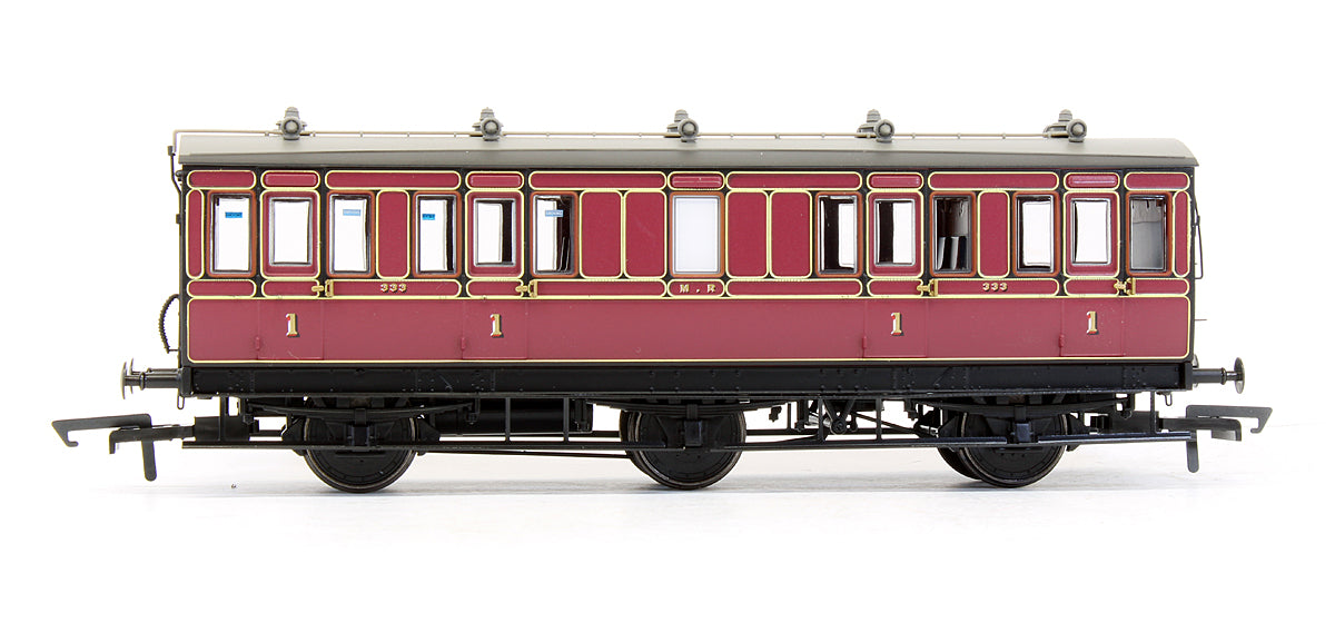 Pre-Owned H4-6F-1201 6 Wheel 1st In Midland Railway Crimson Lake No.333