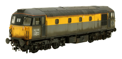 Pre-Owned Class 33/1 33118 BR Civil Engineers Grey/Yellow Diesel Locomotive - Custom Weathered