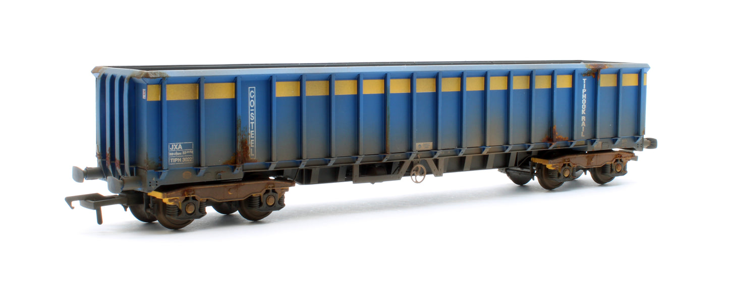 JXA01 S(A)W Single JXA Bogie Scrap Wagon TIPH Blue As Converted w/Yellow Band No.3022 - Weathered