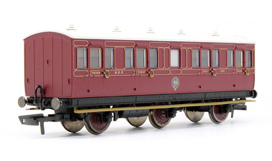 Pre-Owned NBR 6 Wheel Composite Coach No.196 (With Lights)