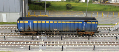 JXA01 S(A)W Single JXA Bogie Scrap Wagon TIPH Blue As Converted w/Yellow Band No.3022 - Weathered