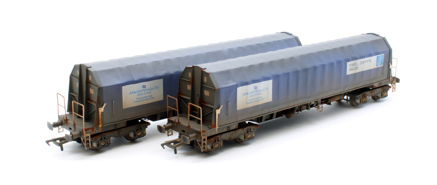 PXA01 DP(A)W Set of 2 PXA Steel Coil Carrier PD Blue John Carter Poole Banner No.3025/3027 - Weathered