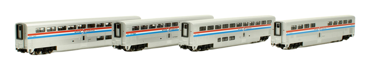 Pre-Owned 106-3501 Amtrak Superliner Passenger Car Phase III 4 Car Set A
