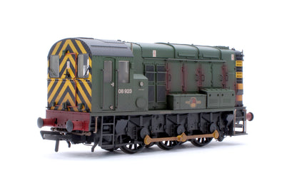 Class 08 08923 BR Green (Wasp Stripes) Diesel Locomotive - Weathered