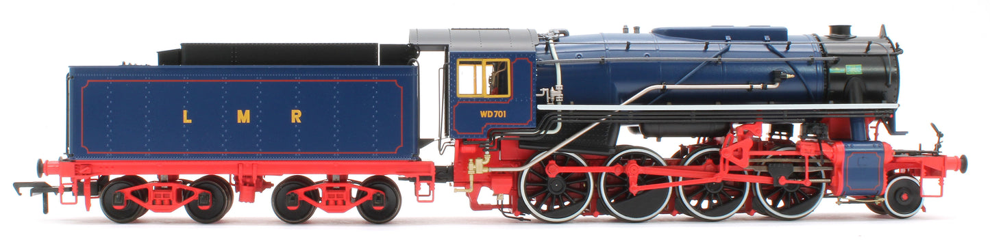 926512 USATC S160 2-8-0 'Franklin D. Roosevelt' Longmoor Military Railway Blue No.WD701 Steam Locomotive - DCC Sound