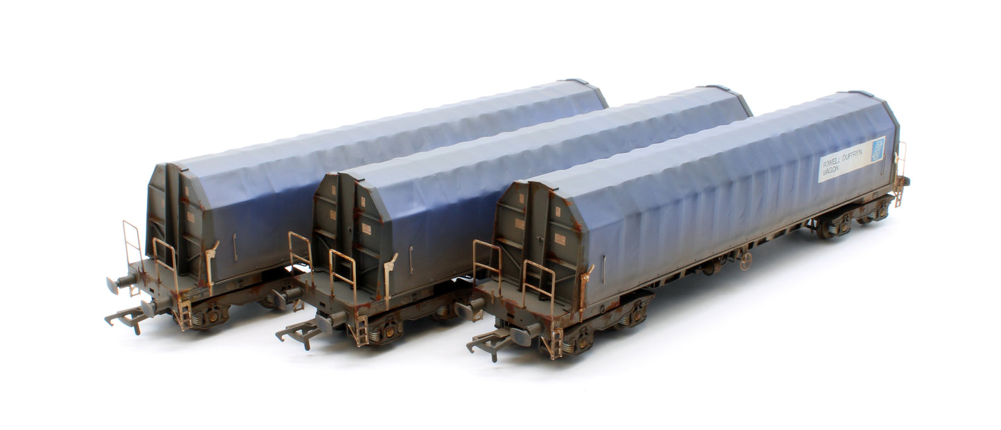 PXA01 TP(A)W Set of 3 PXA Steel Coil Carrier PD Blue As Built 1988 No.3024/3037/3048 - Weathered