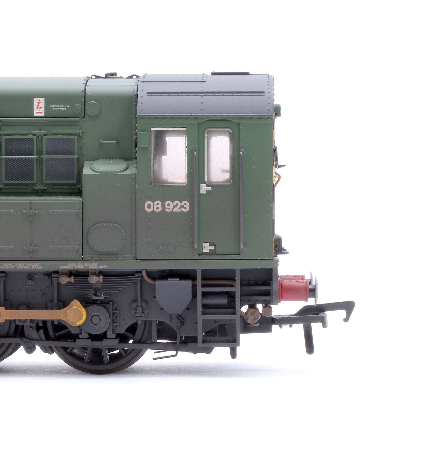 Class 08 08923 BR Green (Wasp Stripes) Diesel Locomotive - Weathered