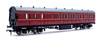 57ft Stanier Non-Corridor Brake 25260 LMS Lined Maroon