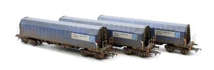 PXA01 TP(A)W Set of 3 PXA Steel Coil Carrier PD Blue As Built 1988 No.3024/3037/3048 - Weathered