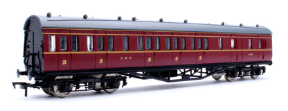57ft Stanier Non-Corridor Brake 25260 LMS Lined Maroon